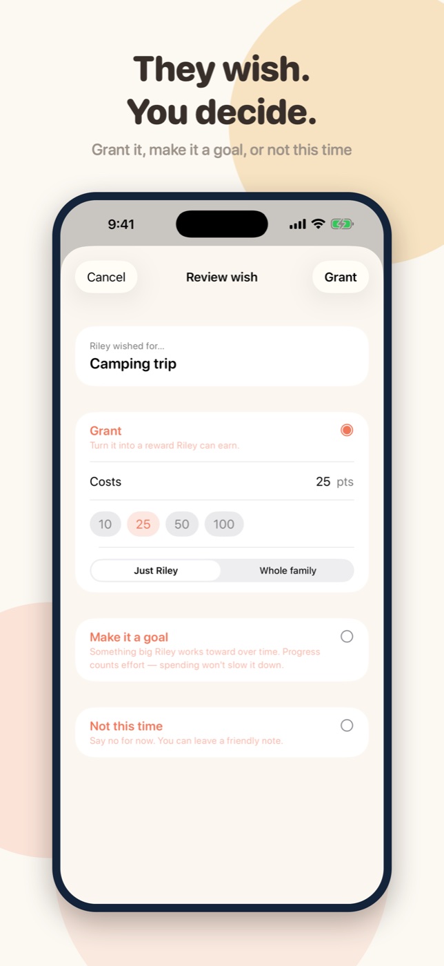 They wish, you decide — reviewing a wish